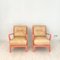 Mid-Century Italian Color & Beige Leather Lounge Chairs, 1950s, Set of 2 8
