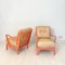 Mid-Century Italian Color & Beige Leather Lounge Chairs, 1950s, Set of 2 2