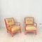 Mid-Century Italian Color & Beige Leather Lounge Chairs, 1950s, Set of 2, Image 6
