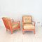 Mid-Century Italian Color & Beige Leather Lounge Chairs, 1950s, Set of 2 18
