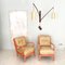 Mid-Century Italian Color & Beige Leather Lounge Chairs, 1950s, Set of 2, Image 17
