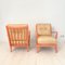 Mid-Century Italian Color & Beige Leather Lounge Chairs, 1950s, Set of 2 10