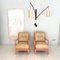Mid-Century Italian Color & Beige Leather Lounge Chairs, 1950s, Set of 2 3