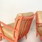 Mid-Century Italian Color & Beige Leather Lounge Chairs, 1950s, Set of 2 7