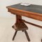 Art Deco Italian Desk or Writing Table in Walnut with Black Leather Top, 1920s 13
