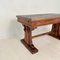 Art Deco Italian Desk or Writing Table in Walnut with Black Leather Top, 1920s 16