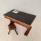 Art Deco Italian Desk or Writing Table in Walnut with Black Leather Top, 1920s 15
