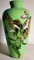 Vasi in vetro opalino verde con Sprite dipinte a mano, Francia, set di 2, Immagine 7