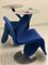 Blue Model 1-2-3 Side Chairs by Verner Panton for Fritz Hansen, Set of 4 9