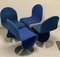 Blaue Modell 1-2-3 Beistellstühle von Verner Panton für Fritz Hansen, 4er Set 2