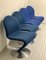Blue Model 1-2-3 Side Chairs by Verner Panton for Fritz Hansen, Set of 4, Image 3