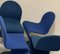 Blue Model 1-2-3 Side Chairs by Verner Panton for Fritz Hansen, Set of 4, Image 6