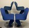 Blue Model 1-2-3 Side Chairs by Verner Panton for Fritz Hansen, Set of 4 1