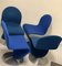 Sedie modello 1-2-3 blu di Verner Panton per Fritz Hansen, set di 4, Immagine 5