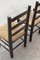 Brutalist Farm Chairs in Wood & Straw, France, 1950s, Set of 4 10