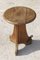Brutalist Solid Wood & Wrought Iron Farm Stool, 1950s 2