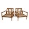 Vintage Swedish Oak Lounge Chairs by Erik Wørts, Set of 2 8