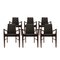 Mid-Century Danish Modern Mahogany and Leather Armchairs From Dyrlund, Set of 6, Image 1