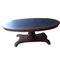 Neoclassic Leather Meeting or Game Oval Table by Francisco Hurtado, 1800s 2