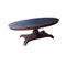Neoclassic Leather Meeting or Game Oval Table by Francisco Hurtado, 1800s 4