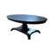 Neoclassic Leather Meeting or Game Oval Table by Francisco Hurtado, 1800s, Image 6