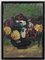 Quignon, Bouquet of Flowers in a Black Vase, 1950s, Oil on Canvas, Framed, Image 2