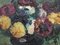 Quignon, Bouquet of Flowers in a Black Vase, 1950s, Oil on Canvas, Framed, Image 7