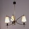 Lampe aus emailliertem Aluminium, Messing & Opalglas, Italien, 1950er oder 1960er 3