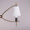 Lampada in alluminio smaltato, ottone e vetro opalino, anni '50 o '60, Immagine 5