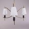 Lamp in Enamelled Aluminum, Brass & Opal Glass, Italy, 1950s or 1960s 4