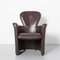 Brown Leather Amphora Armchair by Frans Schrofer for Leolux, Image 1