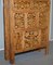 Hand Carved Solid Teak Folding Screen with Brass Inlaid Detail 16