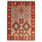 Handgewebter Kelim Teppich im anatolischen Stil 1