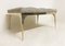 Vintage Gray Bench with Brass Frame, Italy, 1970s 2