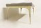 Vintage Gray Bench with Brass Frame, Italy, 1970s, Image 6