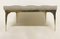 Vintage Gray Bench with Brass Frame, Italy, 1970s 5