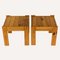 Scandinavian Slatted Pine Coffee Nesting Table Bench with Stools, 1970s, Set of 3 5