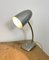 Lámpara de escritorio cuello de ganso gris, años 60, Imagen 15