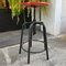 Industrial Red Adjustable Stool from GIED, Italy, 1970s, Image 9