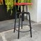 Industrial Red Adjustable Stool from GIED, Italy, 1970s 2