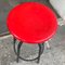 Industrial Red Adjustable Stool from GIED, Italy, 1970s 4