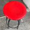 Industrial Red Adjustable Stool from GIED, Italy, 1970s, Image 4