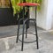 Industrial Red Adjustable Stool from GIED, Italy, 1970s 3