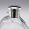 19th Century English Victorian Solid Silver and Glass Huge Hip Flask, 1874 7