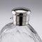 19th Century English Victorian Solid Silver and Glass Huge Hip Flask, 1874, Image 7