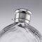 19th Century English Victorian Solid Silver and Glass Huge Hip Flask, 1874 8