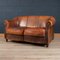 20th Century Dutch Two Seater Tan Sheepskin Leather Sofa 3