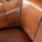 20th Century Dutch Two Seater Tan Sheepskin Leather Sofa 14