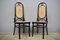 Thonet-Style Chairs in Curved Beech Wood and Vienna Straw Sitting, 1980s, Set of 4 14
