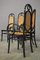 Sedie in stile Thonet in faggio curvo e paglia di Vienna, anni '80, set di 4, Immagine 7